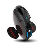 Sleek design of INMOTION V5 electric unicycle showcasing footpads and modern features.