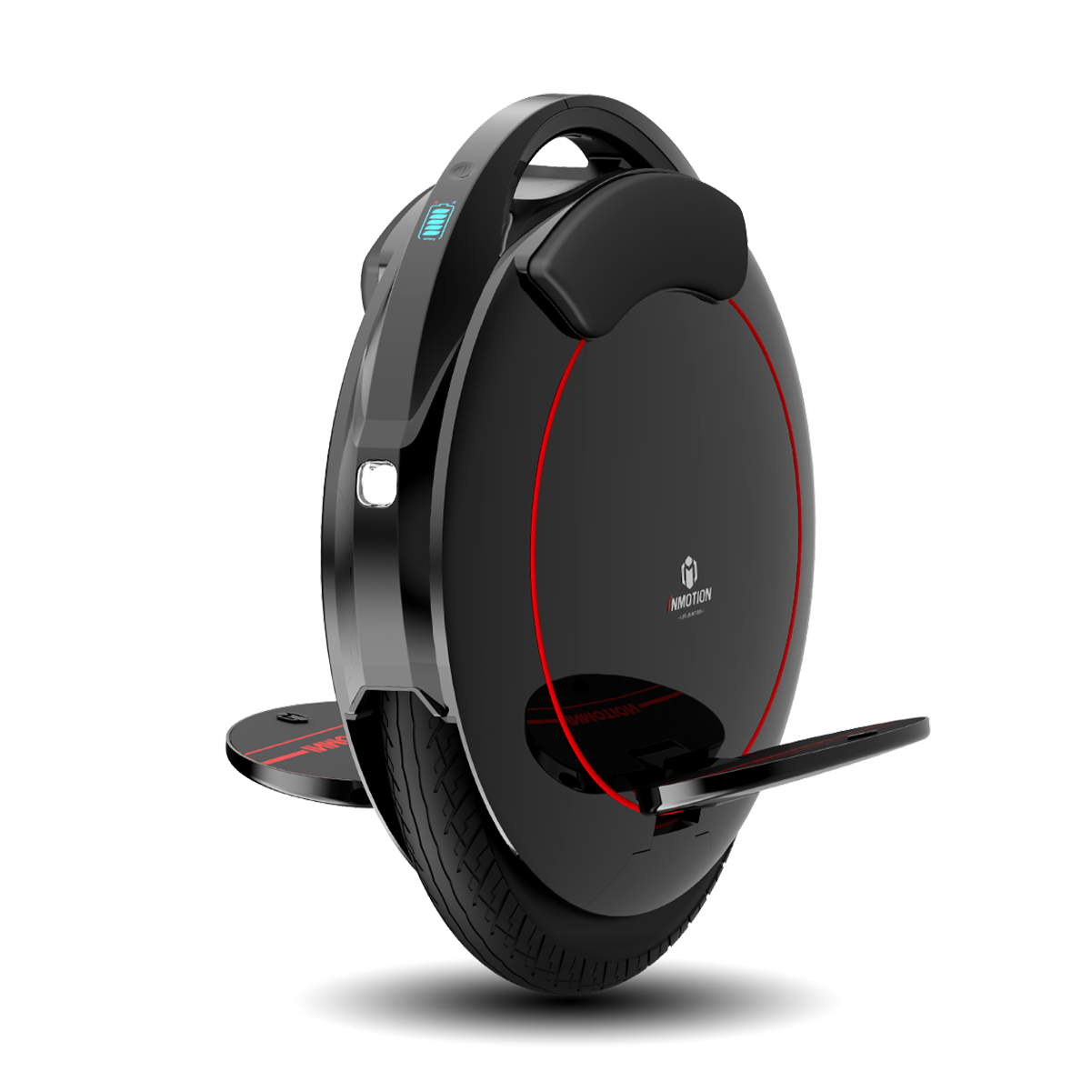 Side view of INMOTION V5 electric unicycle highlighting its modern design.
